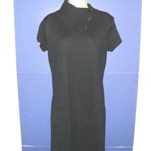 Tiana B. Size L Black Knit Sweater Dress